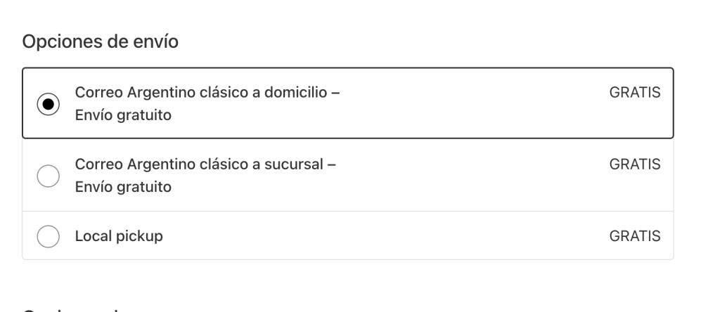 muestra como se ve la leyenda de envio gratuito